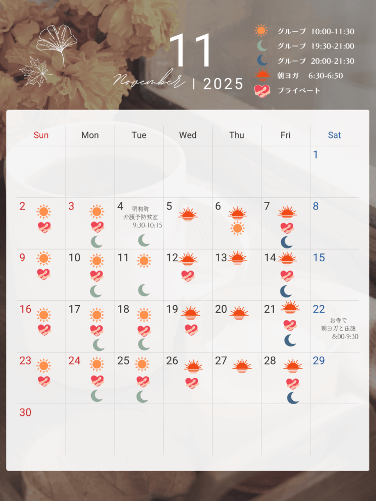 11月のスケジュール
